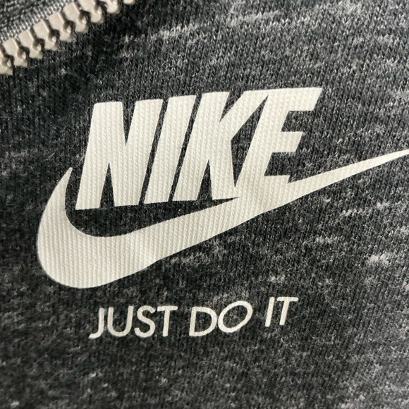 Nike  Girl Charcoal Zip-Up Hoodie - Picture 5 of 9